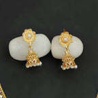 JS Fashion Antique Jewellery Designer High Gold Polish Fancy Style Short Necklace Set