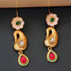 JS Fashion Beautiful High Gold Polish Designer Party Wear Short Necklace Set