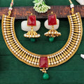 JS Fashion Center Chakor Shape Traditional Necklace