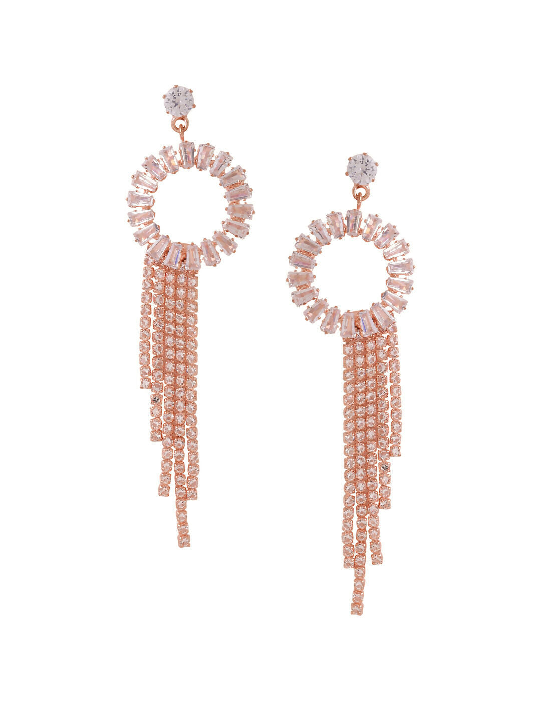 NVR Women Gold Toned Contemporary Drop Earrings - Distacart