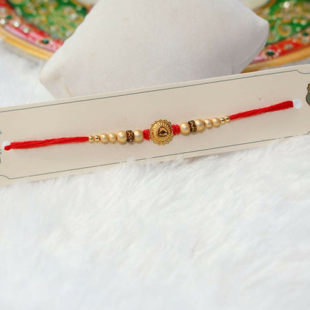 Indianvibez Colourful Beads With Stone Fancy Rakhi