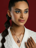 Women's Silver-Toned Purple Silver-Plated Handcrafted Chain - Ruby Raang - Distacart