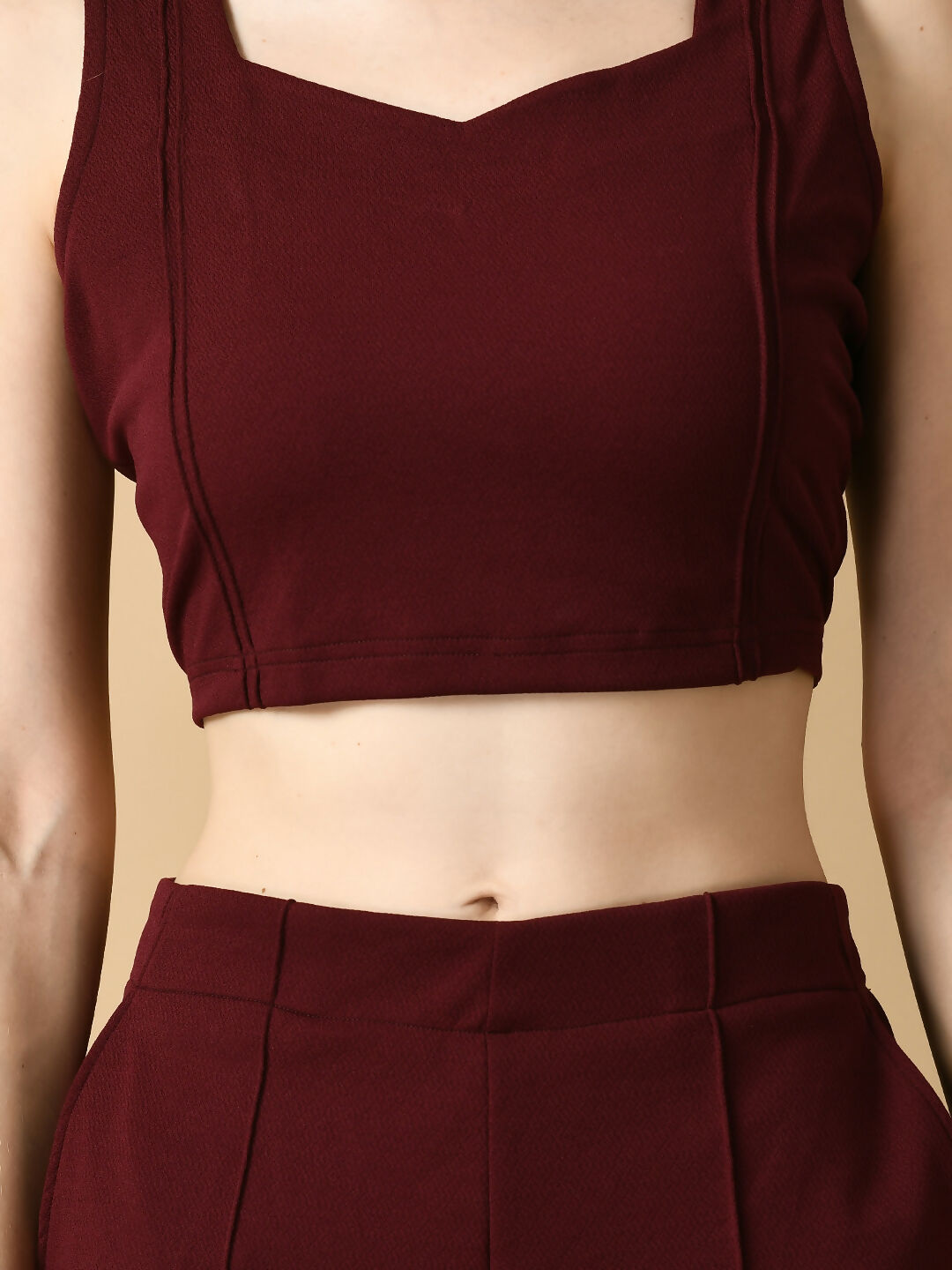 Myshka Women's Magenta Solid Party Top