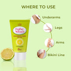 VI-JOHN Feather Touch Lime & Aloevera Hair Removal Cream for Women for Dry Skin, Suitable for Legs, Underarms, Bikini Line, Arms - Distacart