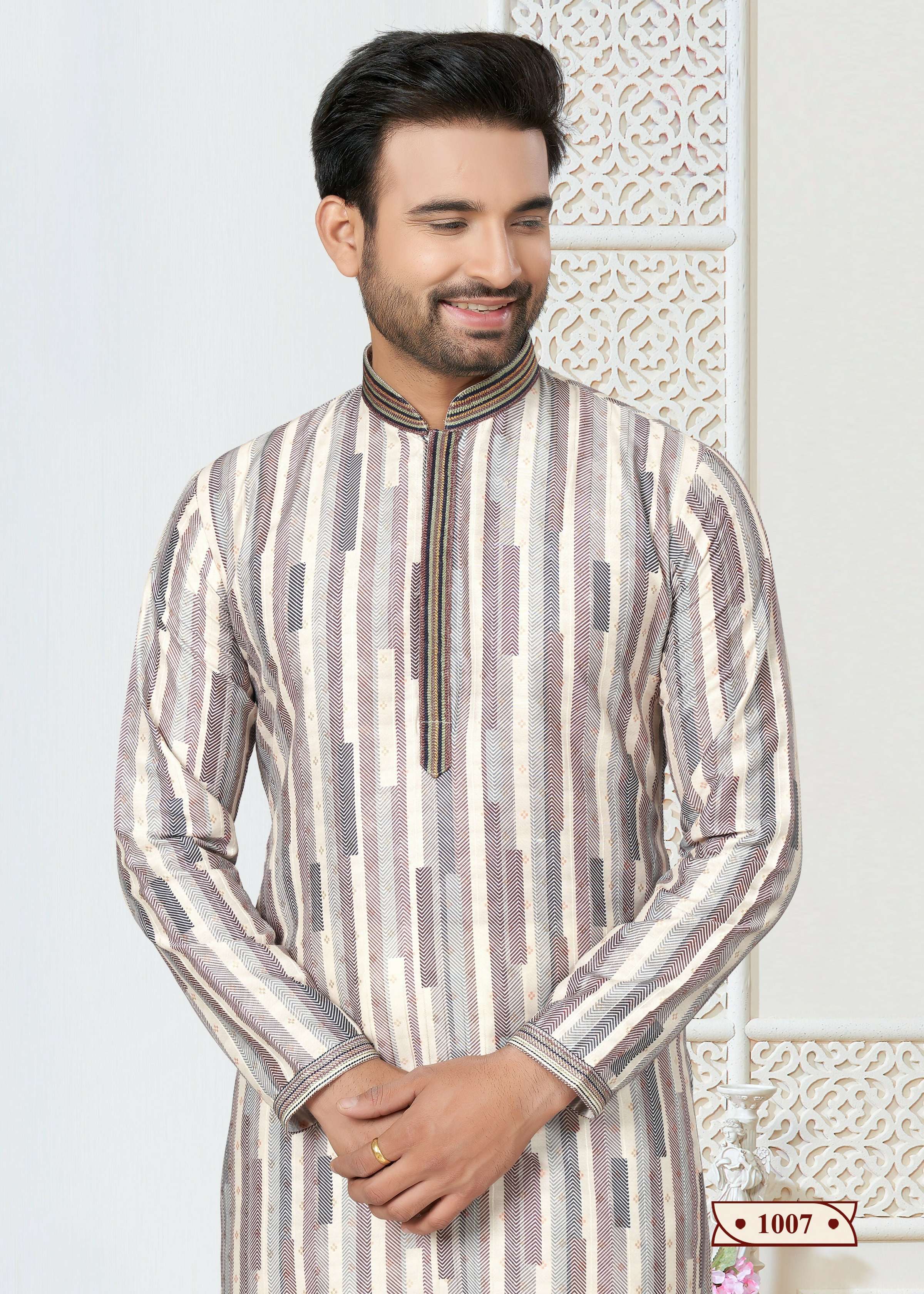 Joban Fashion Men's multicolor Cotton printed Kurta Pyjama set
