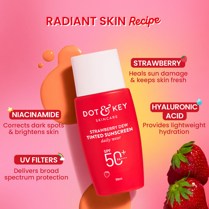 Dot & Key Strawberry Dew Tinted Sunscreen SPF 50+ PA++++ - 07 Caramel
