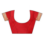 Vamika Banarasi Jacquard Weaving Red Saree (Siri Red) Blouse