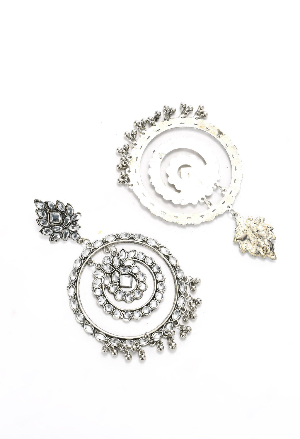Mominos Fashion Johar Kamal Women's White Kundan Circles Earrings - Distacart