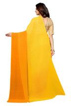 Vamika Yellow Half N Half Georgette Saree - Distacart