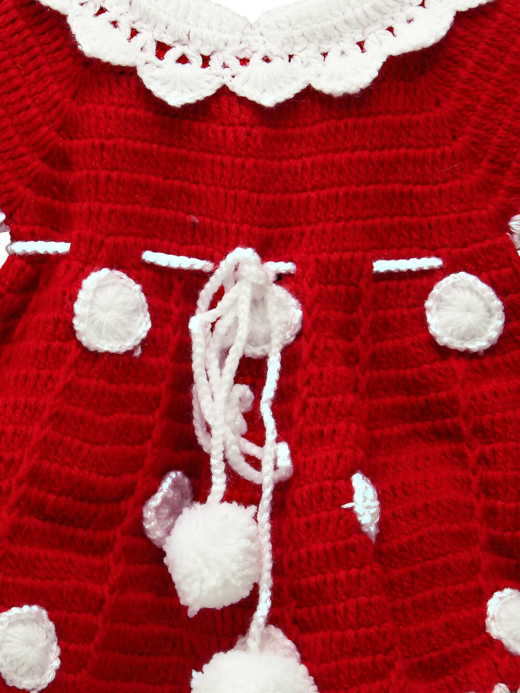 Chutput Kids Micky Design Red Coloured Solid Frock