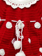 Chutput Kids Micky Design Red Coloured Solid Frock