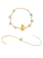 NVR Set of 2 Multicolor Gold Toned Radha Krishna Beaded Bhaiya Bhabhi Rakhi Combo - Distacart