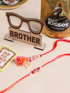 NVR Set of 2 Multicolor Artificial Stones & Beads Bhaiya Bhabhi Rakhi Combo - Distacart