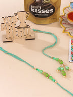 NVR Set of 2 Green Artificial Beads Bhaiya Bhabhi Rakhi, Combo for Rakshabandhan - Distacart
