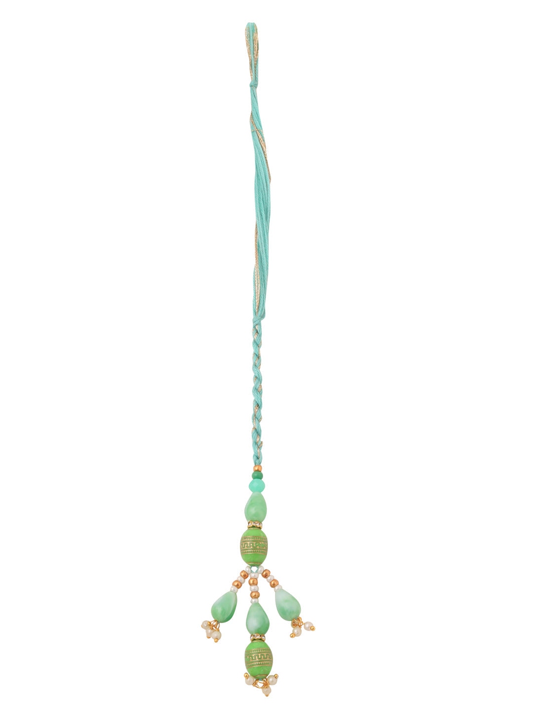 NVR Set of 2 Green Artificial Beads Bhaiya Bhabhi Rakhi, Combo for Rakshabandhan - Distacart