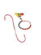 NVR Multicolor Artificial Beads Set of 2 Bhaiya Bhabhi Rakhi Combo - Distacart