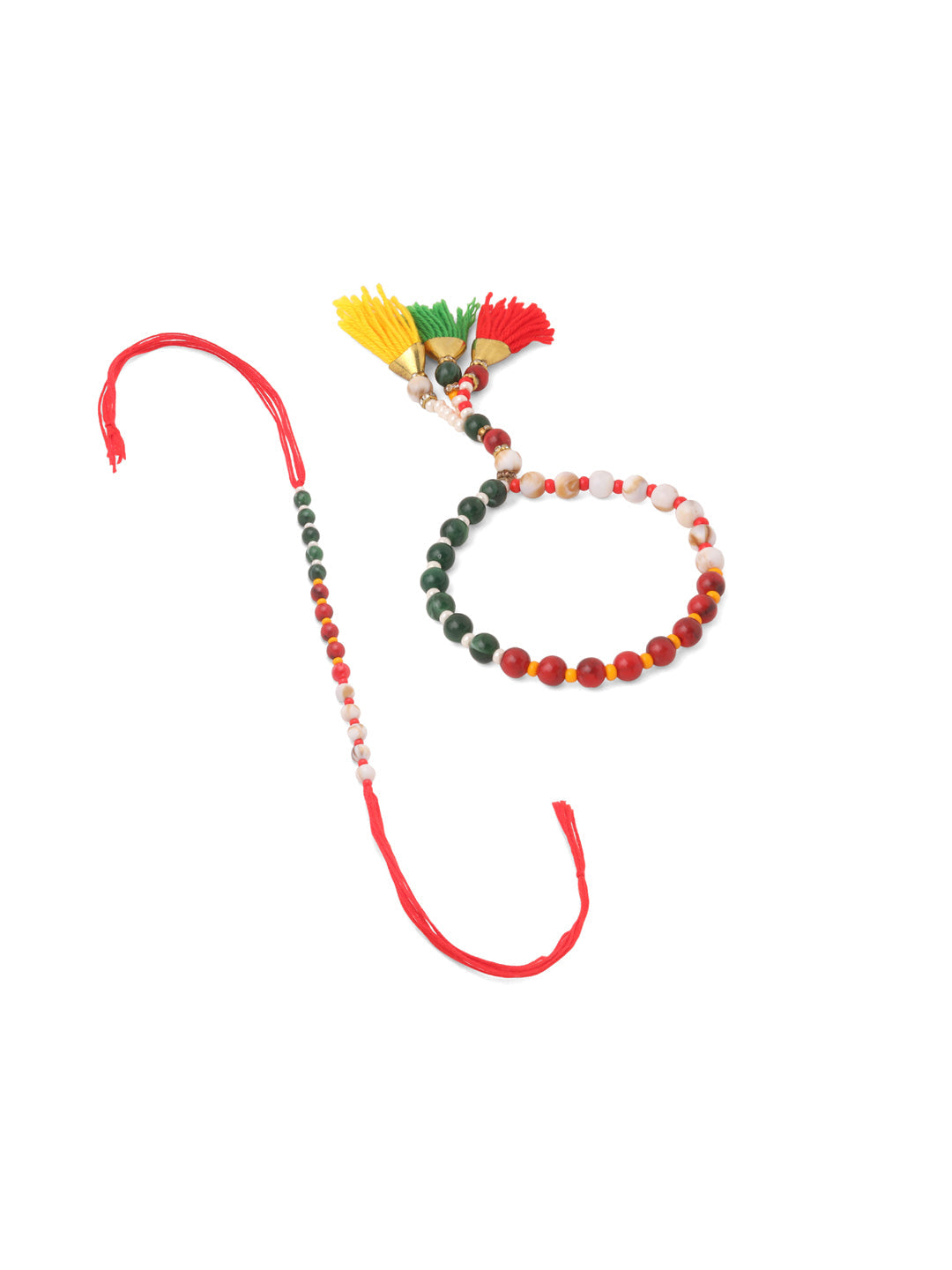 NVR Multicolor Artificial Beads Set of 2 Bhaiya Bhabhi Rakhi Combo - Distacart