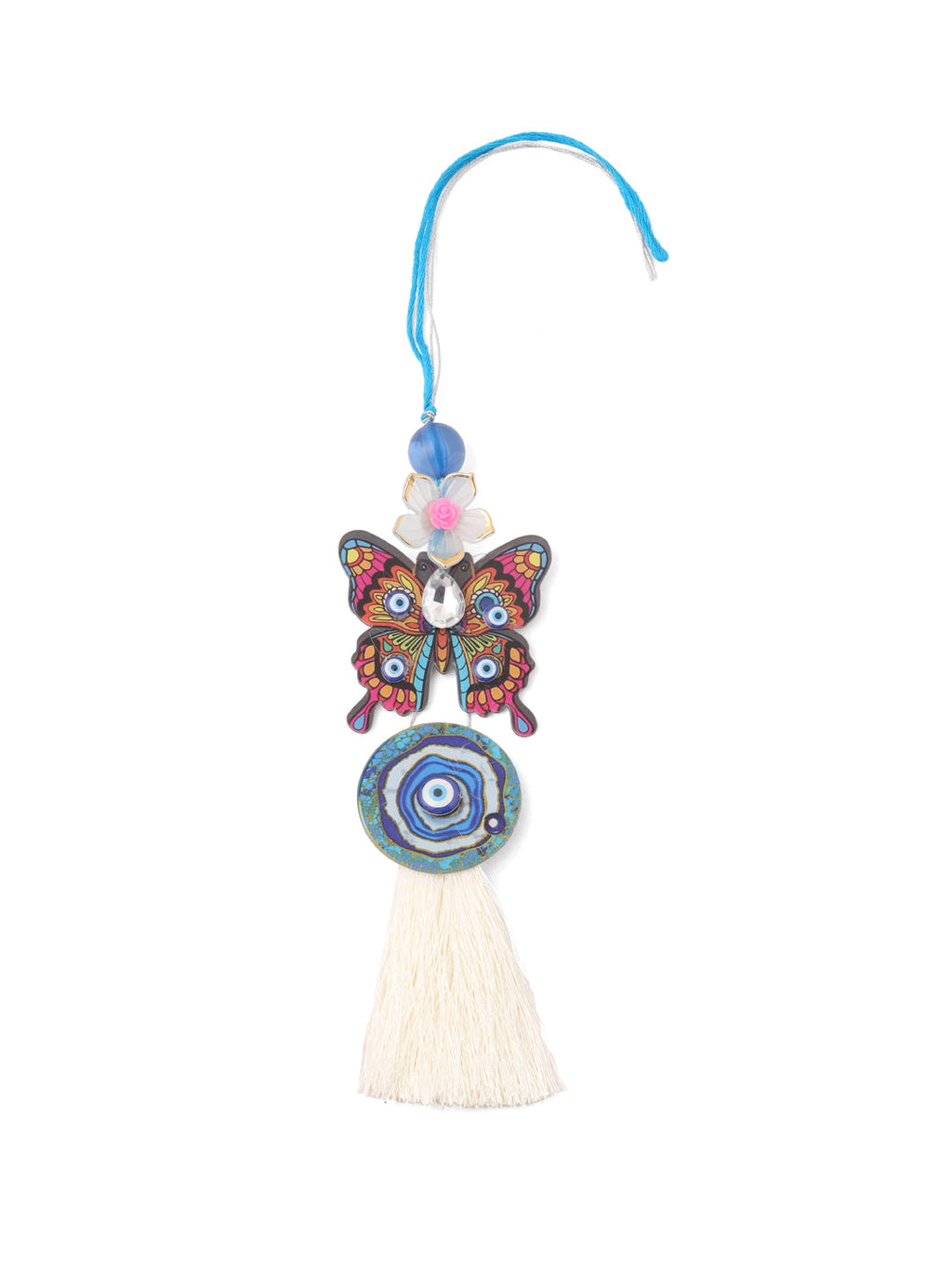 NVR Blue Evil Eye Artificial Beads Set of 2 Bhaiya Bhabhi Rakhi Combo - Distacart