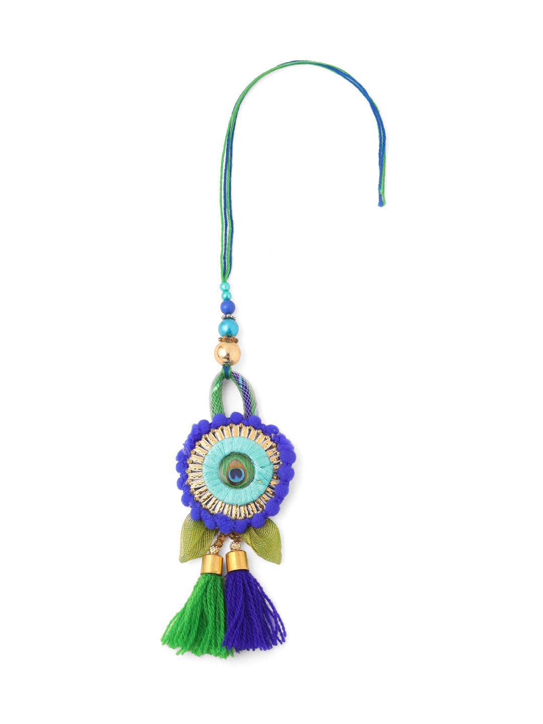 NVR Set of 2 Multicolor Artificial Beads Bhaiya Bhabhi Rakhi Combo - Distacart