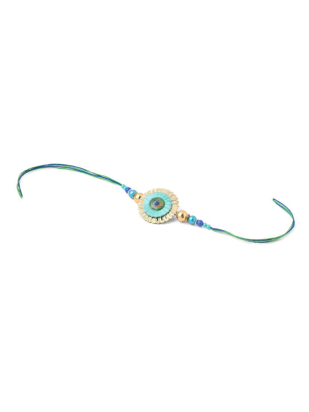 NVR Set of 2 Multicolor Artificial Beads Bhaiya Bhabhi Rakhi Combo - Distacart