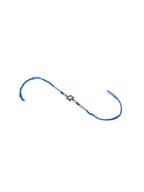 NVR Set of 2 Blue Artificial Beads Evil Eye Bhaiya Bhabhi Rakhi Combo - Distacart