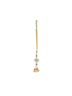 NVR Set of 2 Multicolor Artificial Stones & Beads Floral Bhaiya Bhabhi Rakhi Combo - Distacart