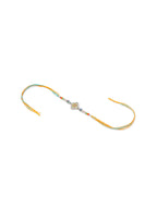 NVR Set of 2 Multicolor Artificial Stones & Beads Floral Bhaiya Bhabhi Rakhi Combo - Distacart