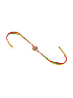 NVR Men Set of 2 Multicolor Floral Design Artificial Stones Thread Rakhi with Roli Chawal Chandan & Mishri - Distacart