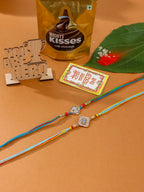 NVR Men Set of 2 Multicolor Artificial Stones Thread Rakhi, Combo for Rakshabandhan - Distacart