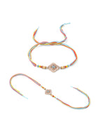 NVR Men Set of 2 Multicolor Artificial Stones Thread Rakhi, Combo for Rakshabandhan - Distacart