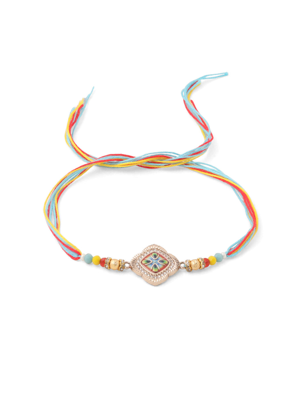 NVR Men Set of 2 Multicolor Artificial Stones Thread Rakhi, Combo for Rakshabandhan - Distacart