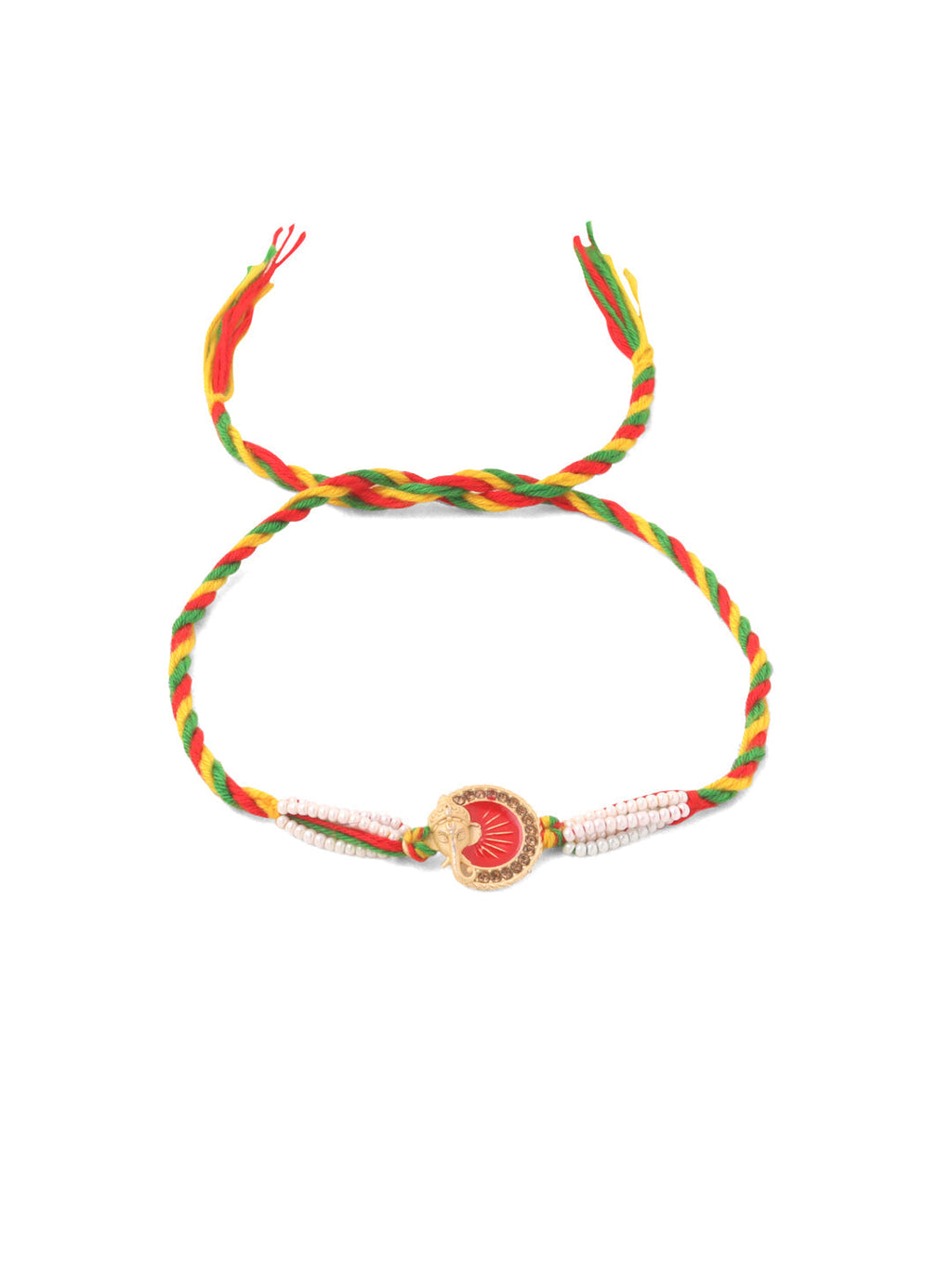 NVR Men Set of 2 Religious Designer Multicolor Artificial Stones Thread Rakhi Combo - Distacart