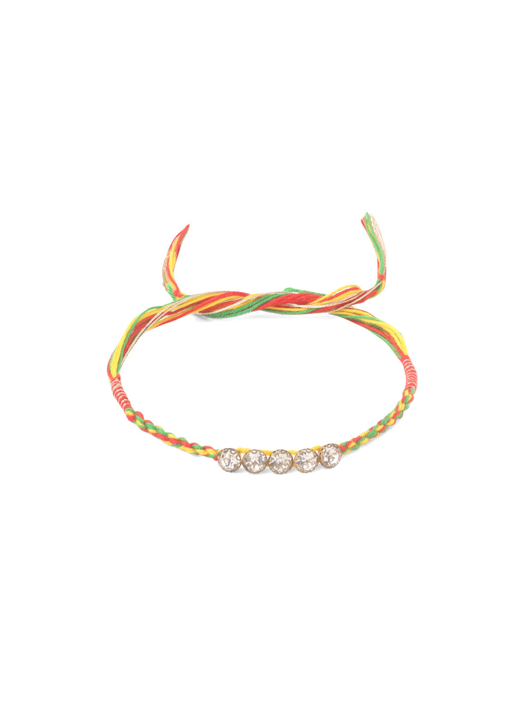 NVR Men Set of 2 Religious Designer Multicolor Artificial Stones Thread Rakhi Combo - Distacart