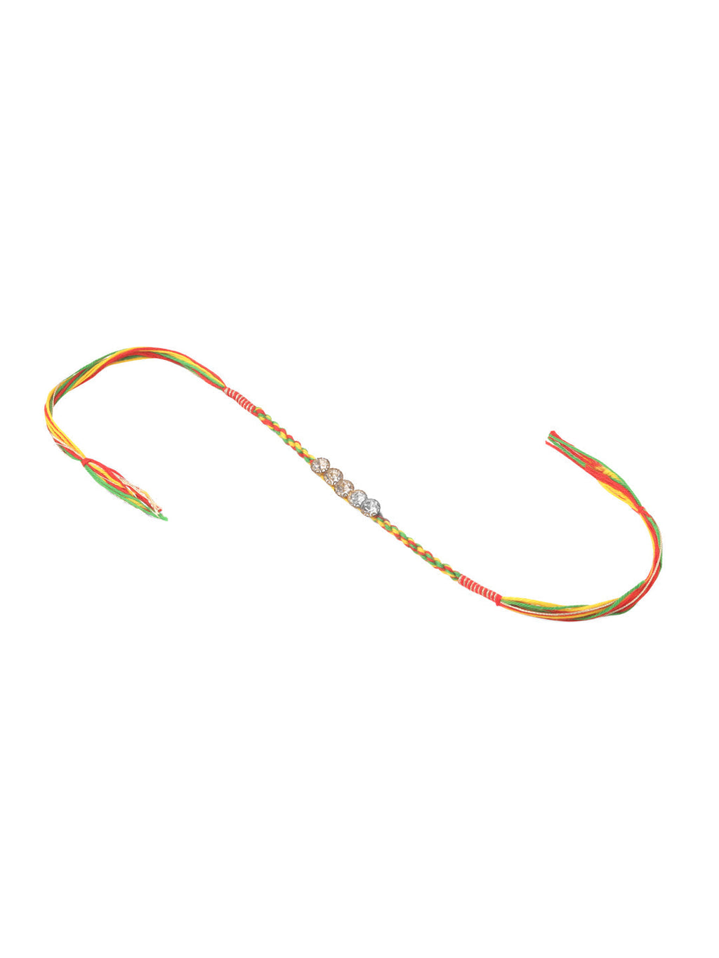 NVR Men Set of 2 Religious Designer Multicolor Artificial Stones Thread Rakhi Combo - Distacart