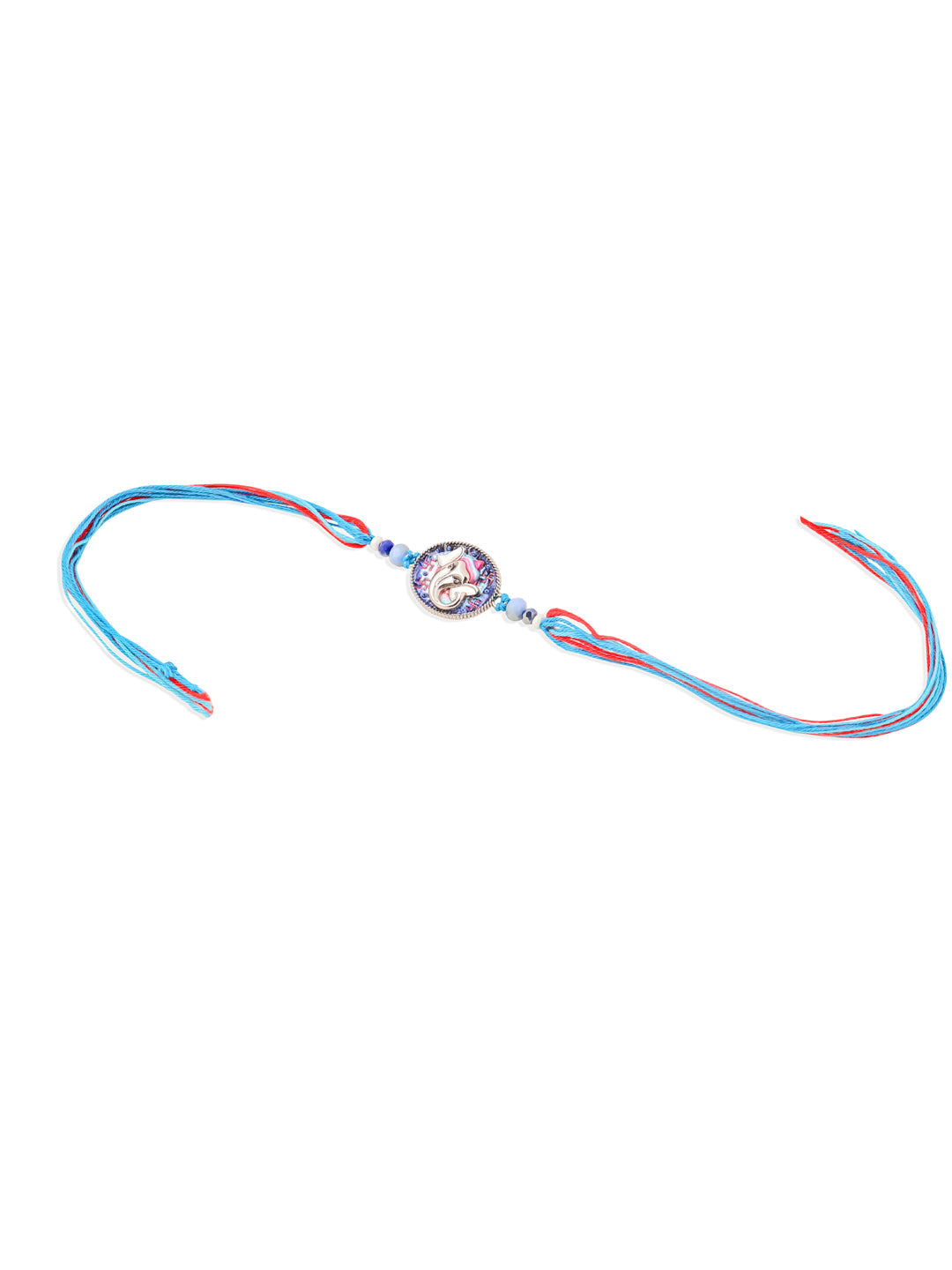 NVR Men Red & Blue Ganesh Ji Thread Rakhi, Combo for Rakshabandhan - Distacart