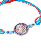 NVR Men Red & Blue Ganesh Ji Thread Rakhi, Combo for Rakshabandhan - Distacart