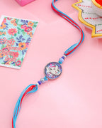 NVR Men Red & Blue Ganesh Ji Thread Rakhi with Roli Chawal Chandan & Mishri - Distacart