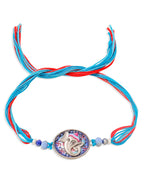 NVR Men Red & Blue Ganesh Ji Thread Rakhi with Roli Chawal Chandan & Mishri - Distacart