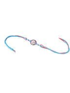 NVR Men Red & Blue Ganesh Ji Thread Rakhi with Roli Chawal Chandan & Mishri - Distacart