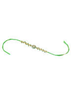 NVR Men Green Artificial Beads Round Shape Thread Rakhi with Roli Chawal Chandan & Mishri - Distacart