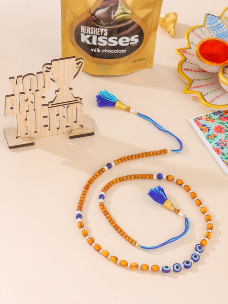 NVR Men's Evil Eye Multicolor Thread Rakhi, Combo for Rakshabandhan