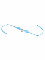NVR Men Blue Pearls Unique Design Thread Rakhi, Combo for Rakshabandhan - Distacart