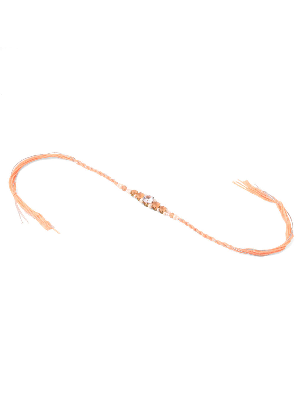 NVR Men Set of 3 Floral Design Multicolor Artificial Stones & Pearls Thread Rakhi Combo - Distacart