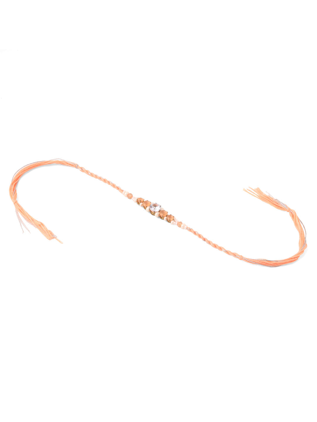 NVR Men Set of 3 Floral Design Multicolor Artificial Stones & Pearls Thread Rakhi Combo - Distacart