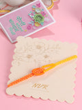 NVR Men's Multicolor Pearls Thread Rakhi with Roli Chawal Chandan & Mishri - Distacart