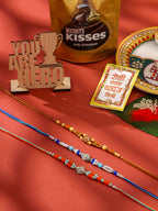 NVR Men Set of 3 Multicolor Artificial Stones and Beads Rakhi Combo - Distacart