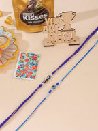 NVR Men Set of 2 Blue Evil Eye Artificial Beads Thread Rakhi Combo - Distacart