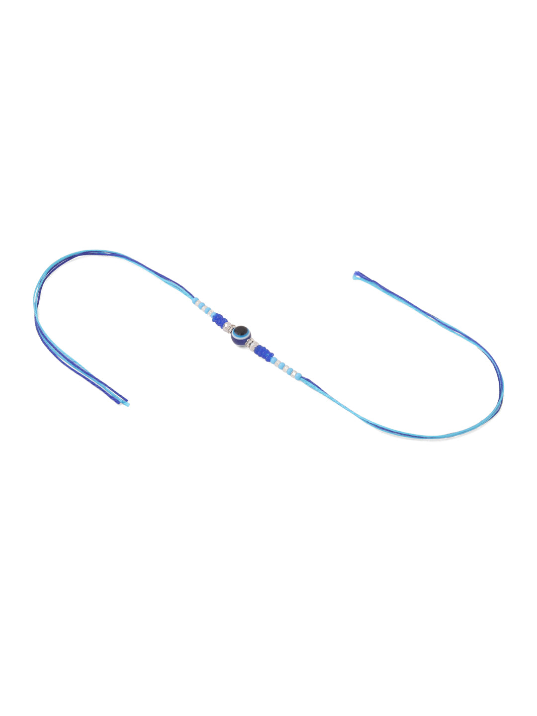 NVR Men Set of 2 Blue Evil Eye Artificial Beads Thread Rakhi Combo - Distacart