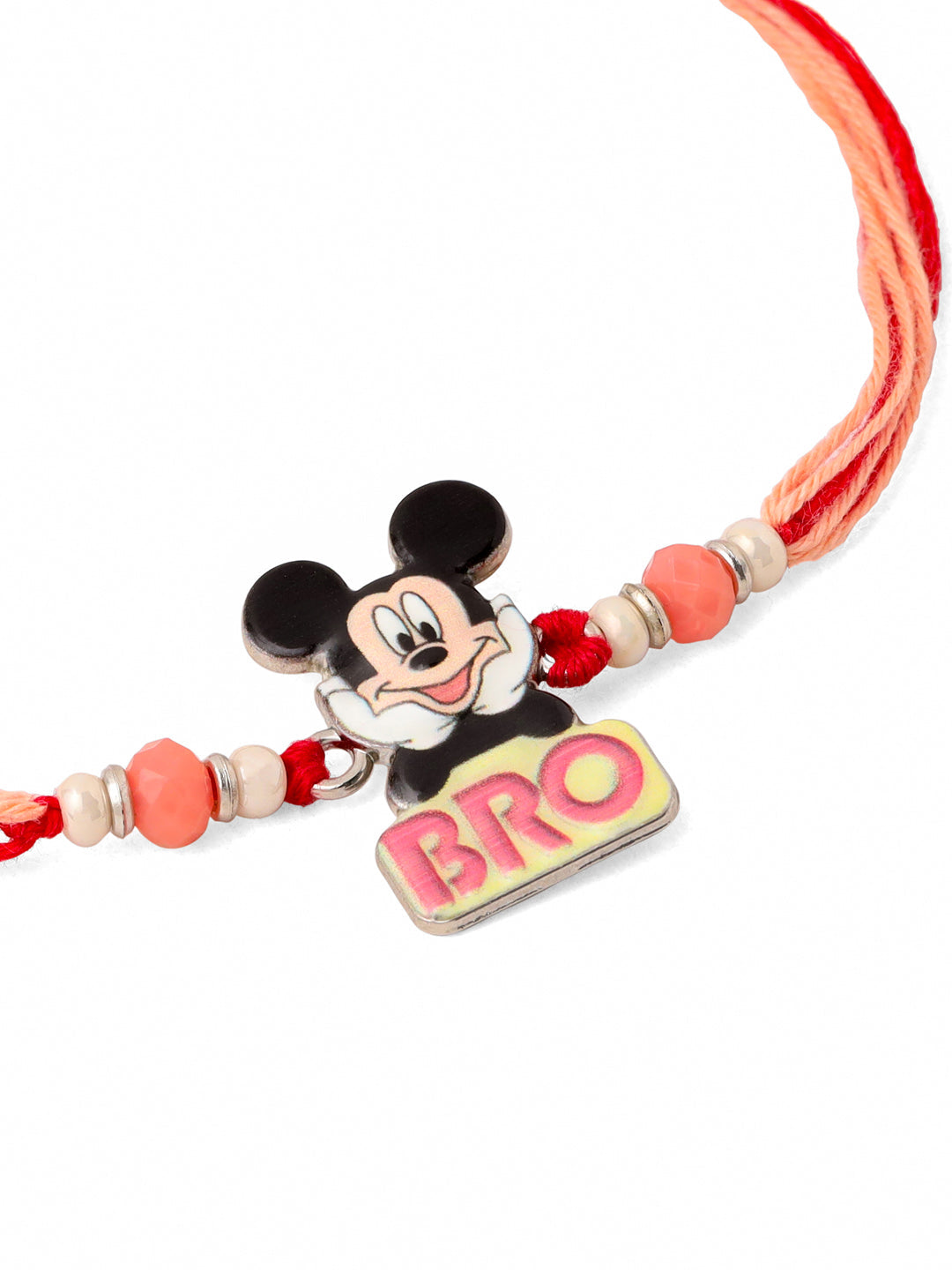 NVR Kids Micky Mouse Character Artificial Beads Thread Rakhi Combo - Distacart