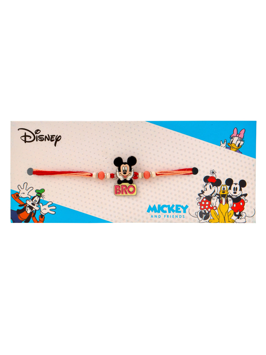 NVR Kids Micky Mouse Character Artificial Beads Thread Rakhi Combo - Distacart
